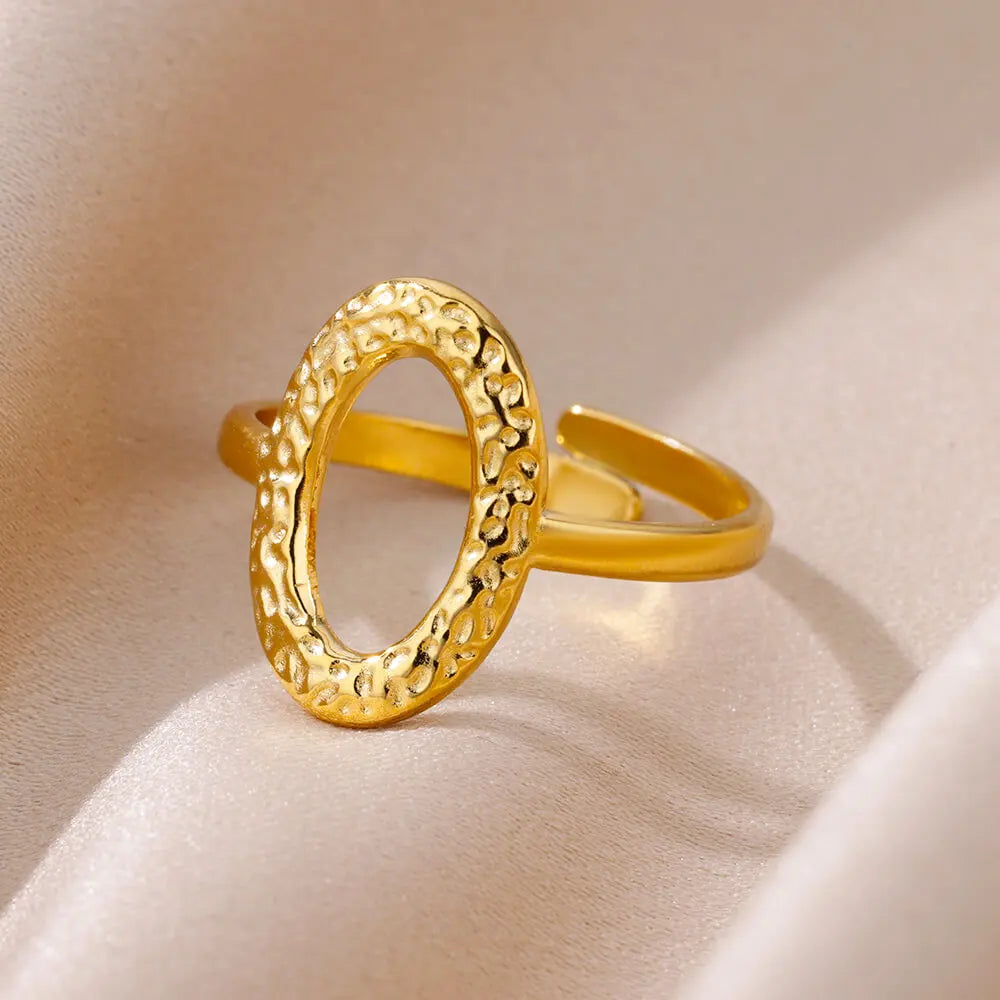 Vintage Ancient Greek Arethusa Goddess Coin Rings For Women Imitation Pearl Zircon Moon Stainless Steel Ring Fashion Jewelry