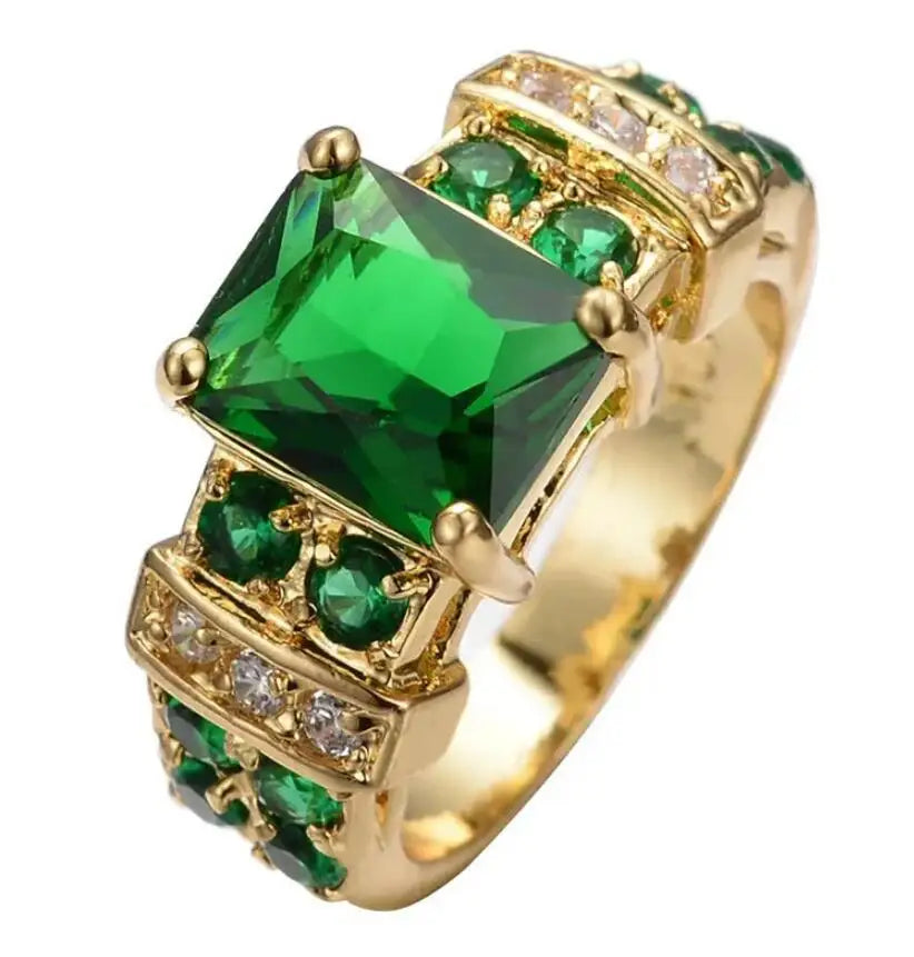 Fashion Exquisite Gold Color Square Shape Hoop Rings For Women Party Accessories Gifts Custom Jewelry