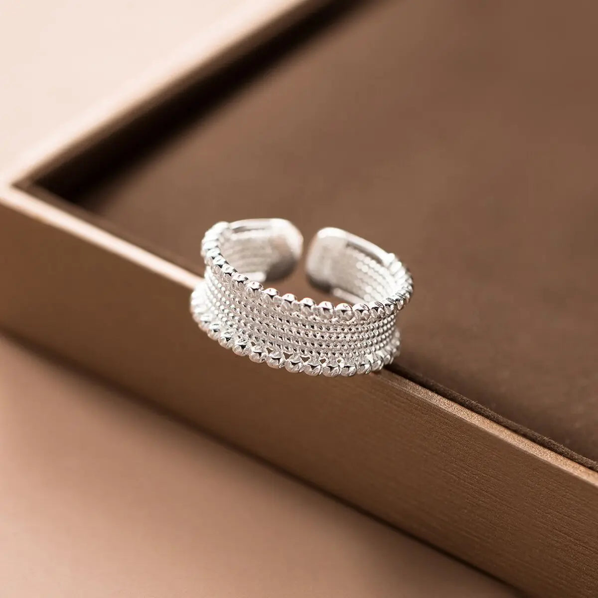 925 Sterling Silver Personality Bead Rings For Women Engagement Wedding Luxury Jewelry