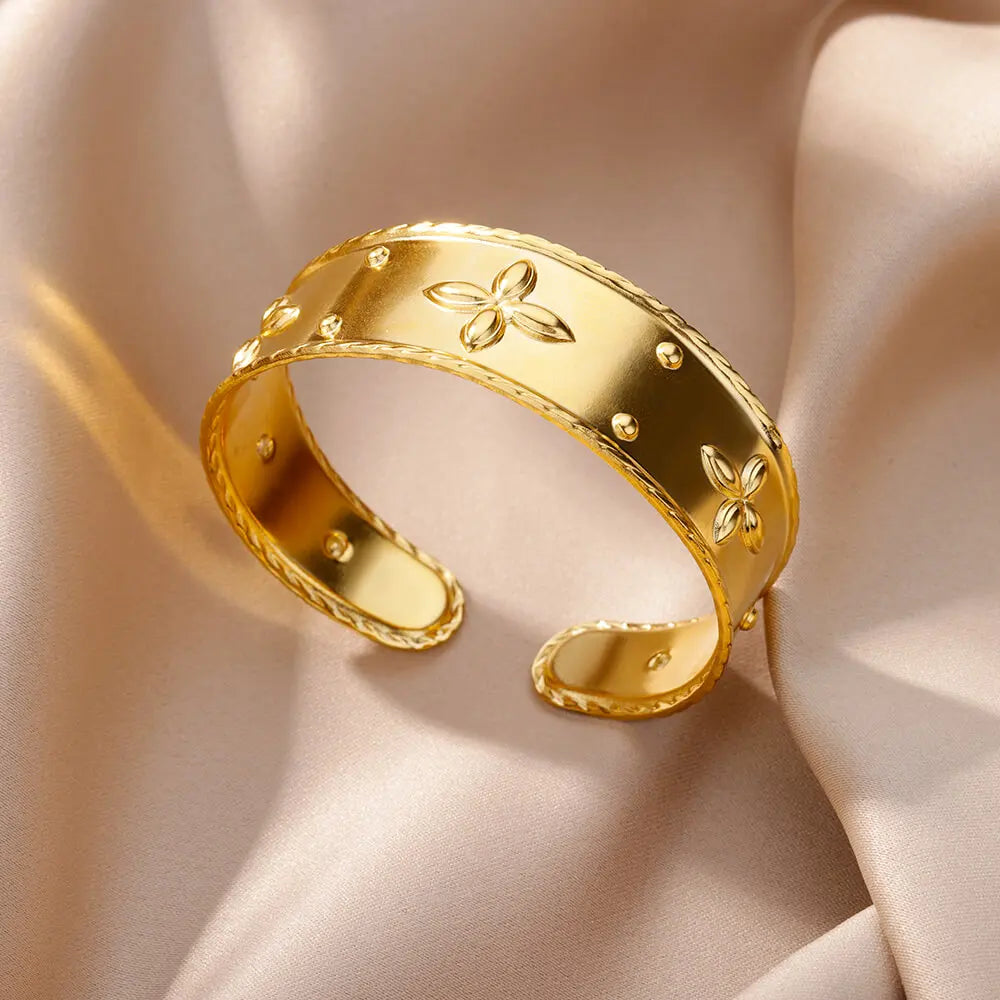 Jesus Bangles Bracelet for Women Stainless Steel Gold Color Luxury Bracelets New Trend Wedding Jewelry pulseras mujer bijoux