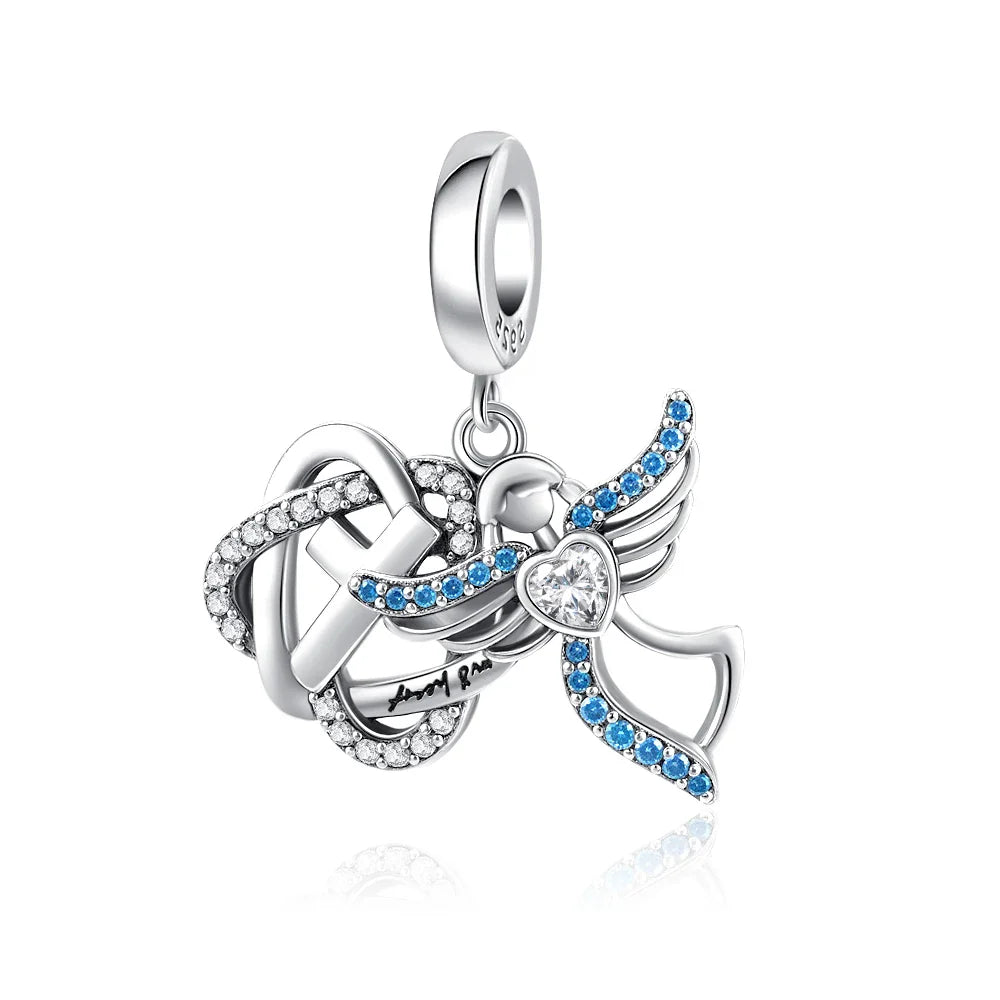 2026 925 Silver Flower, Butterfly, Highland Cow, Motorcycle Pendant Fit European Original Bracelet DIY Jewelry Exquisite Jewelry