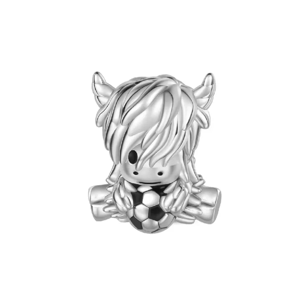 2026 925 Silver Flower, Butterfly, Highland Cow, Motorcycle Pendant Fit European Original Bracelet DIY Jewelry Exquisite Jewelry