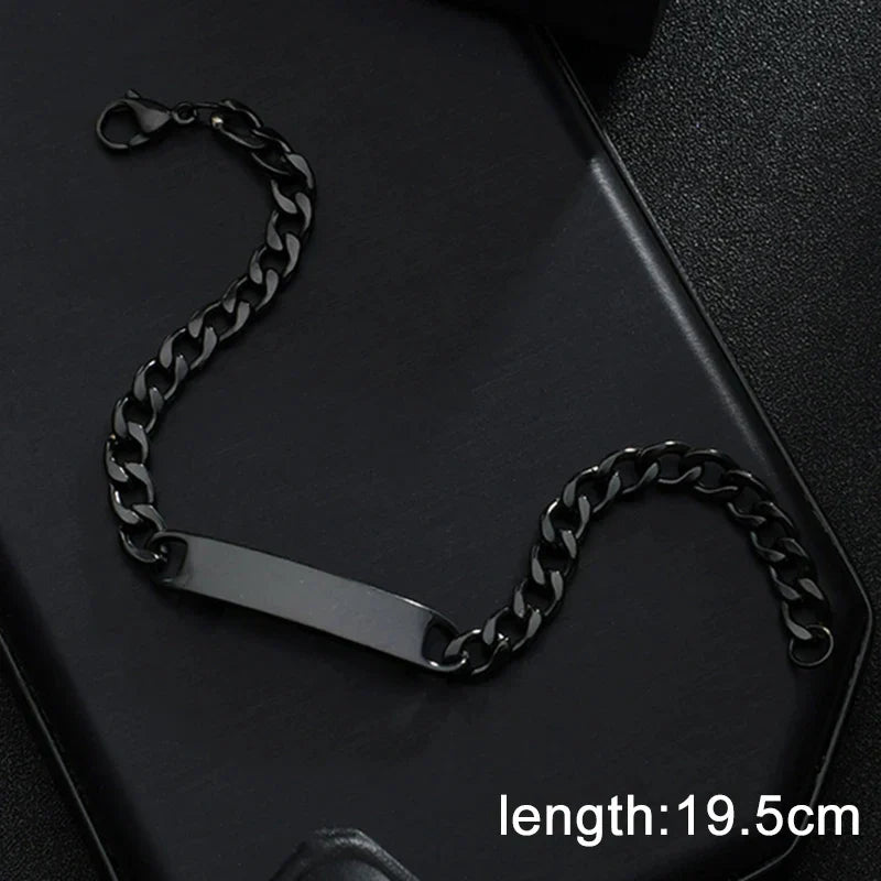 Letdiffery Personalized Eyes Photo Bracelets Stainless Steel Custom Laser Engrave Picture Name Date Men Women Kids Bracelet Gift