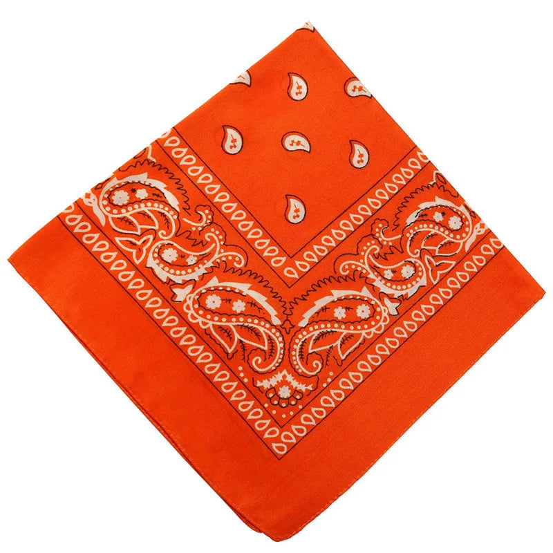 Hip Hop Women Bandana Scarf Girls Kids Punk Square Bandanas Headwear Fashion Bohemian Head Scarf Headbands Hair Accessories 2024