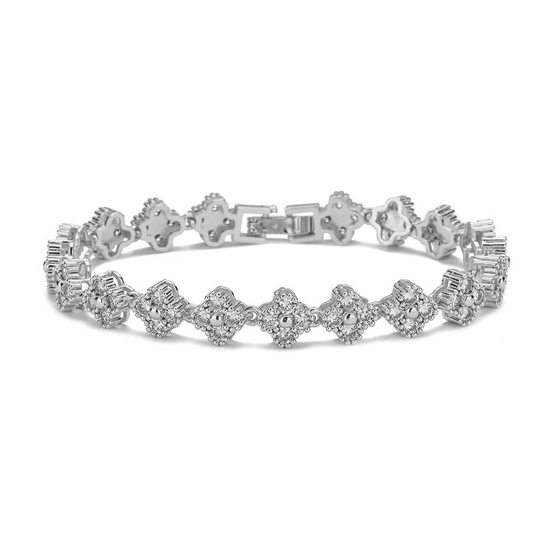HECHENG,18k Gold Plated Cover Jewelry Party Gift Retro White Cubic Zirconia Fashion Jewelry Bij