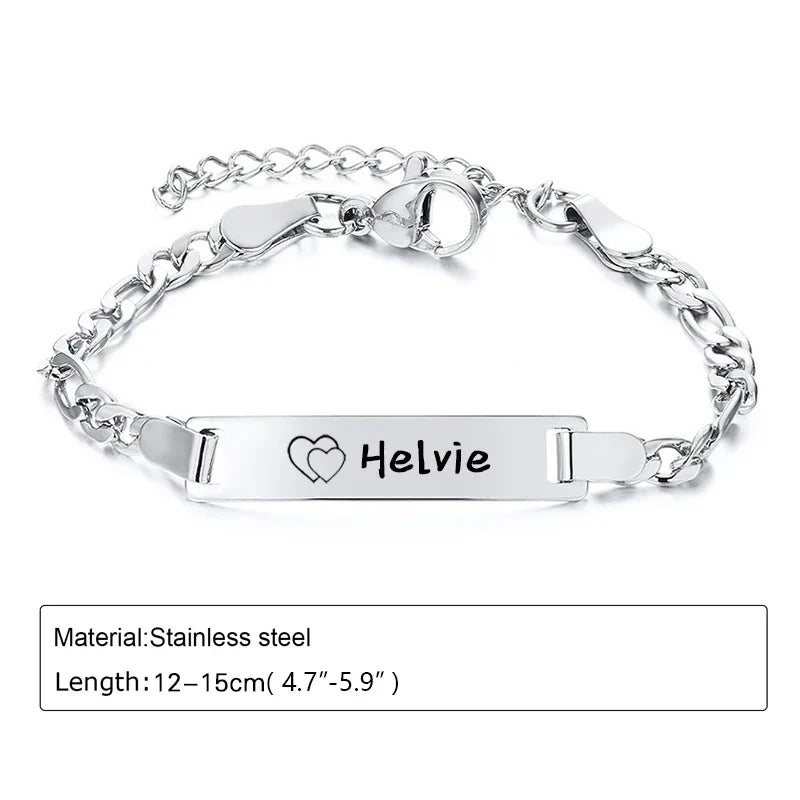 Personalized Baby Name Bracelet 14K Gold Plated Customized ID Bracelets for Girls Boys Custom Text Bracelet New Born Gift