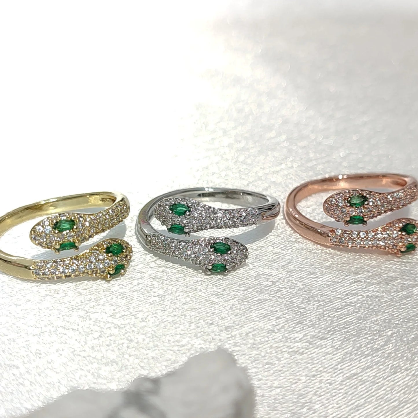 925 Sterling Silver Snake Zircon Rings For Women Wedding Luxury Jewelry Wholesale Dropshipping