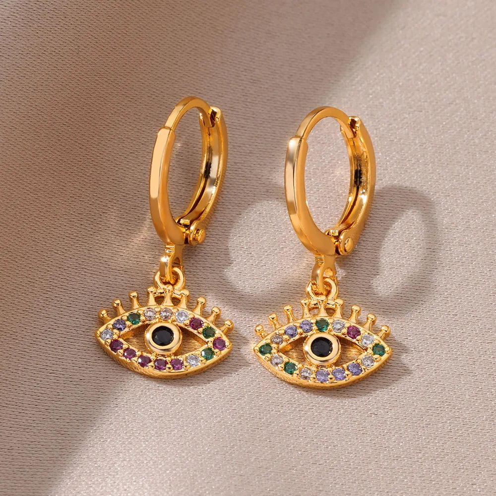 Zircon Butterfly Pendientes Earrings for Women Stainless Steel Gold Color Piercing Earring Girl y2k Jewelry aretes bijoux mujer
