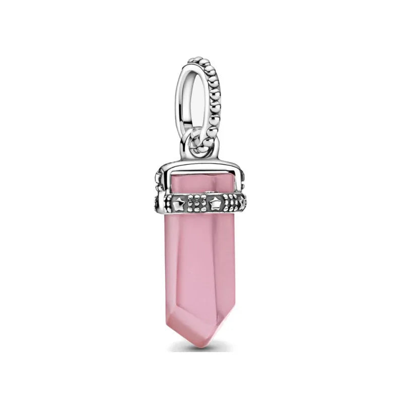 European New 925 Sterling Silver Spring New Pink Flower Ballon Cat Diy Beads Charm Fit European S925 Bracelet Bangles