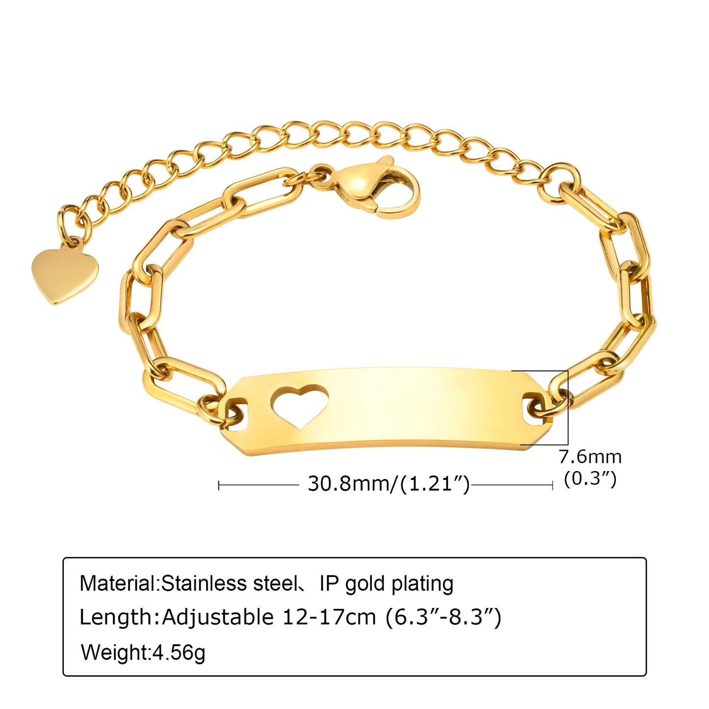 Personalized  Bracelet for Little Boy Girl,Stainless Steel Engraved Name Date  Son Daughter Mom Baptism Gift