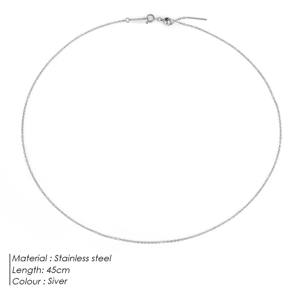 eManco Adjusta Long Layered Pendant Necklace  Stainless Steel Necklace Chocker Necklaces for Women Fashion Jewelry YX26925