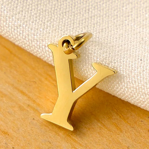 SUNIBI 26 Letters Stainless Steel Cut Alphabet Pendant for DIY Woman Necklace Ladies Jewelry Accessories Wholesale Dropshipping