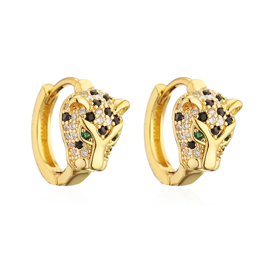 NEWBUY Fashion Gold Color Animal Dangle Earrings For Women Unique Design Leopard Earring Statement Female Party Jewelry