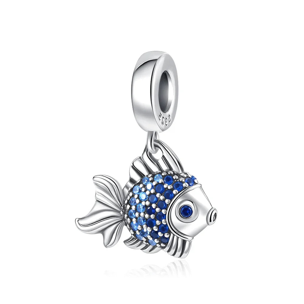 2026 925 Silver Flower, Butterfly, Highland Cow, Motorcycle Pendant Fit European Original Bracelet DIY Jewelry Exquisite Jewelry