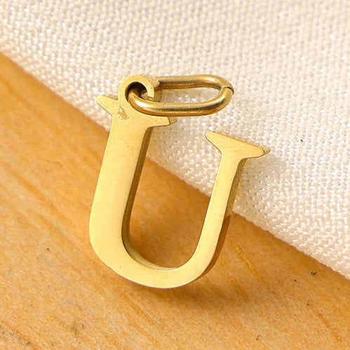 SUNIBI 26 Letters Stainless Steel Cut Alphabet Pendant for DIY Woman Necklace Ladies Jewelry Accessories Wholesale Dropshipping