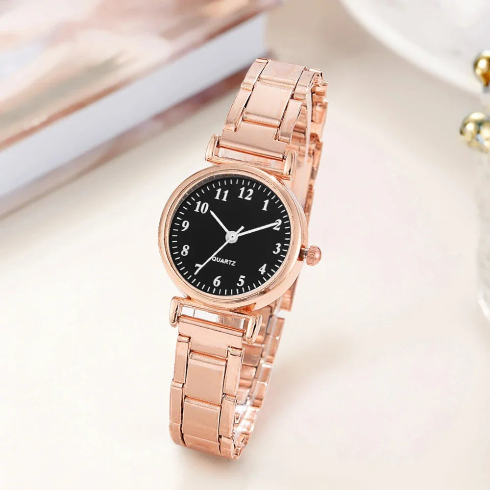 Fashion Women Watches Small Arabic Dial Steel Band Ladies Quartz Watch