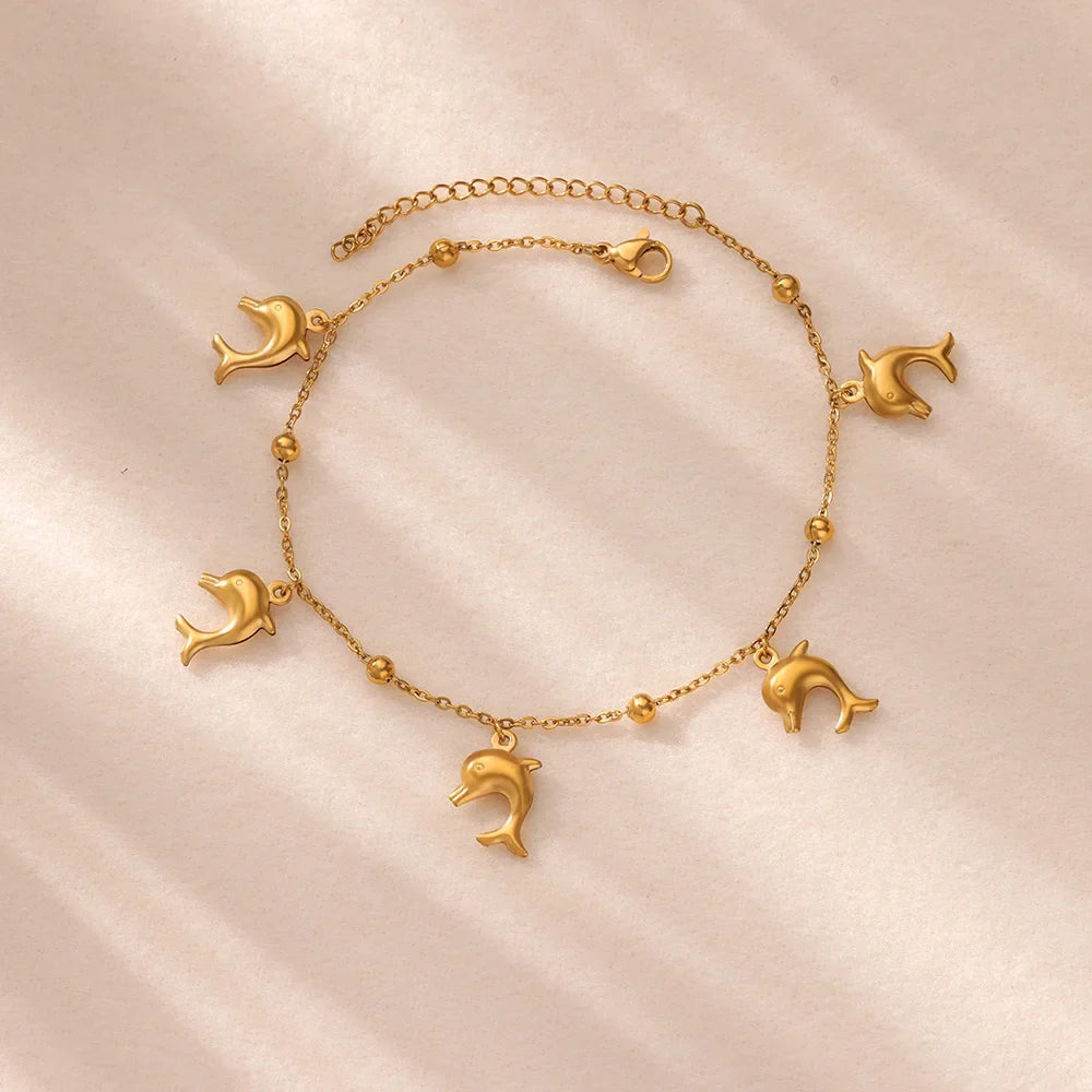Stainless Steel Imitation Pearl Anklets for Women Gold Color Chain Ankle Bracelet Anklet Summer Beach Jewelry Accessories Gift