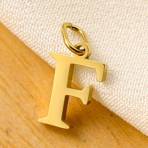 SUNIBI 26 Letters Stainless Steel Cut Alphabet Pendant for DIY Woman Necklace Ladies Jewelry Accessories Wholesale Dropshipping