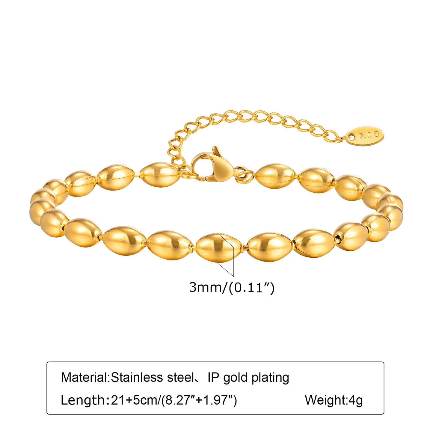 Stainless Steel Pearl Anklets Bracelet for Women, 18k Gold Plated  Foot Chain Adjustable Stackable Bracelets on Leg Jewelry