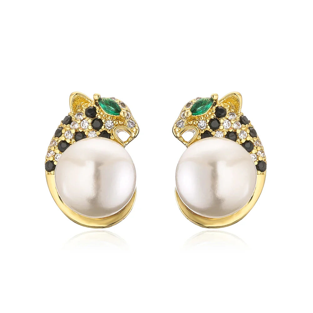 NEWBUY Fashion Gold Color Animal Dangle Earrings For Women Unique Design Leopard Earring Statement Female Party Jewelry