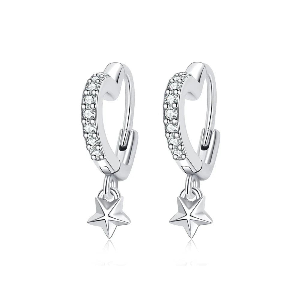 Original 925 Sterling Silver Earrings 2026 Stud Hoop Crystal Earings For Women Rose Gold Crown Heart Infinity Bee Earing Jewelry