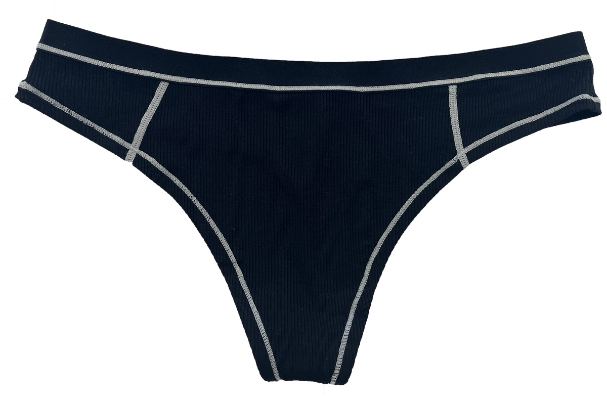 Modal Thong with Contrast Stitch, XS-2X