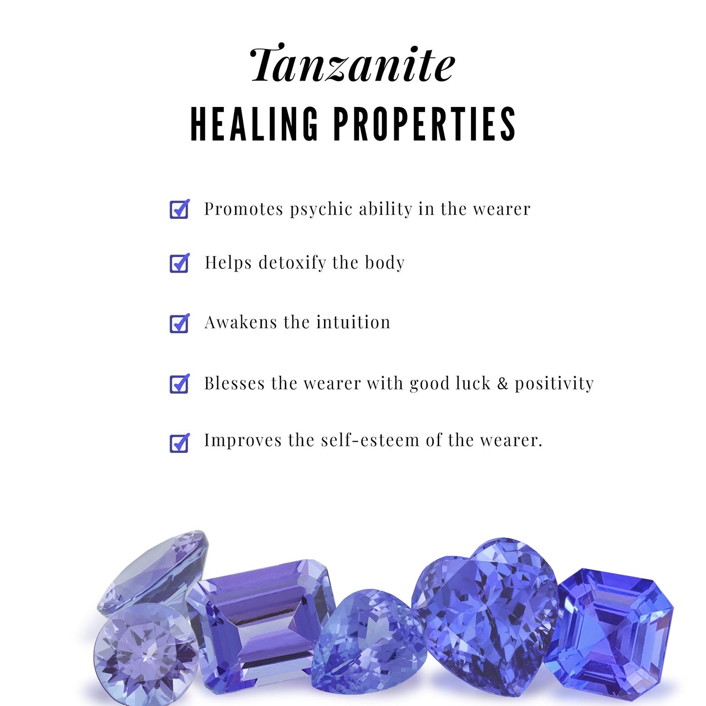 Genuine Tanzanite Engagement Ring with Diamond Enhancer