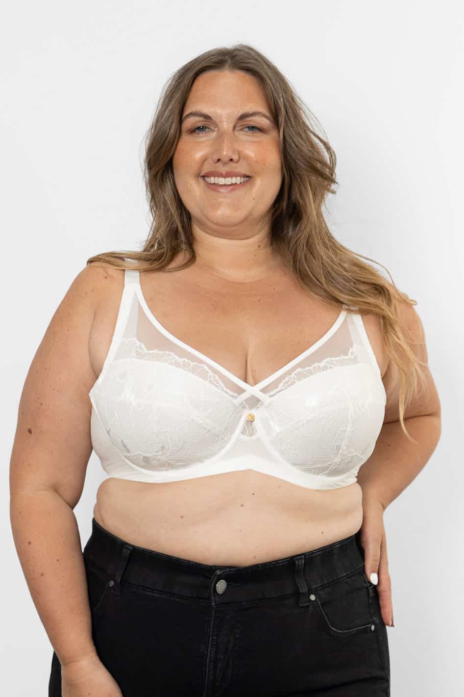 Ivy Full Coverage Underwire Bra CREAM, C-J Cup
