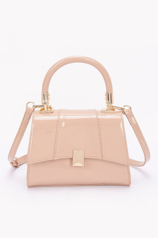 Enamel Flap Crossbody Bag
