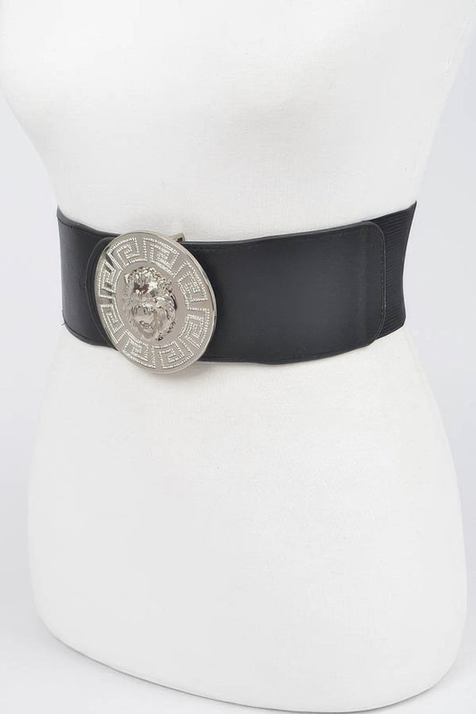 Lion Buckle Elastic Belt