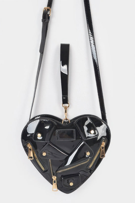 Heart Shape Jacket Crossbody Bag