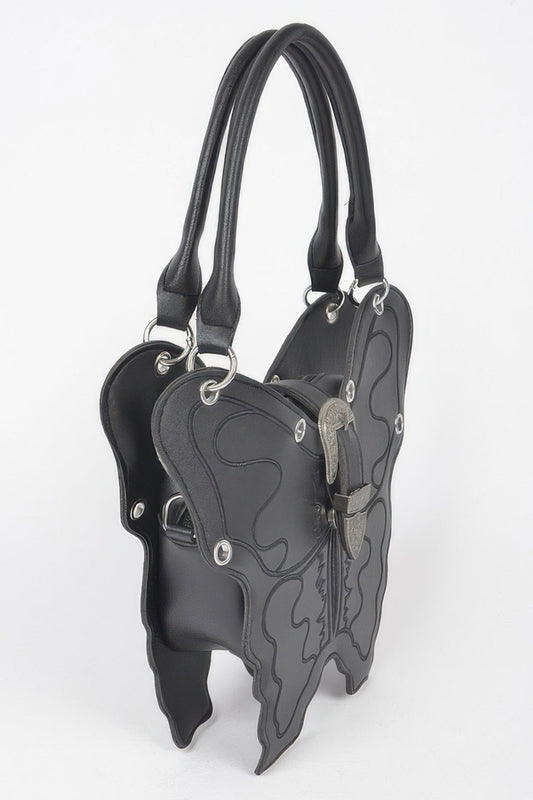 Faux Leather Butterfly Bag