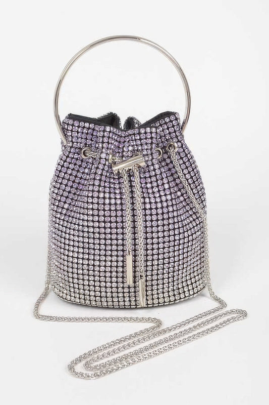 Rhinestone Ombre Bucket Bag