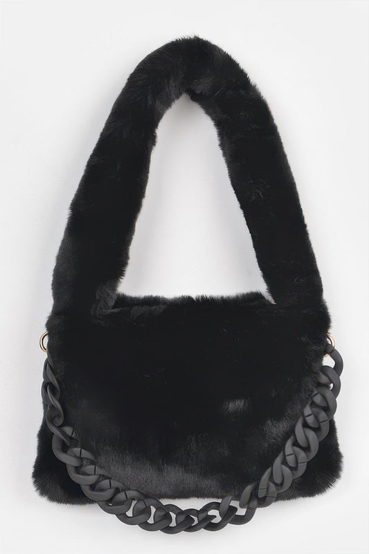 Faux Fur Shoulder Bag