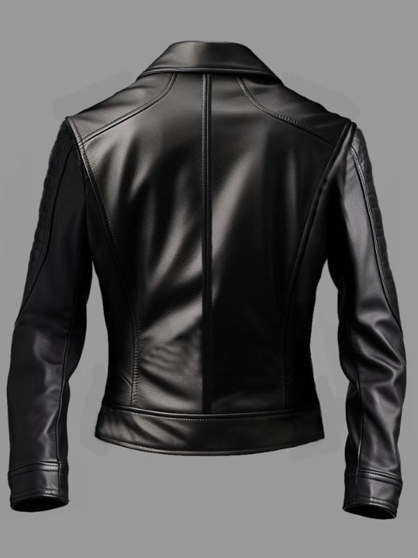 Women Dasha Designer Black Leather Jacket