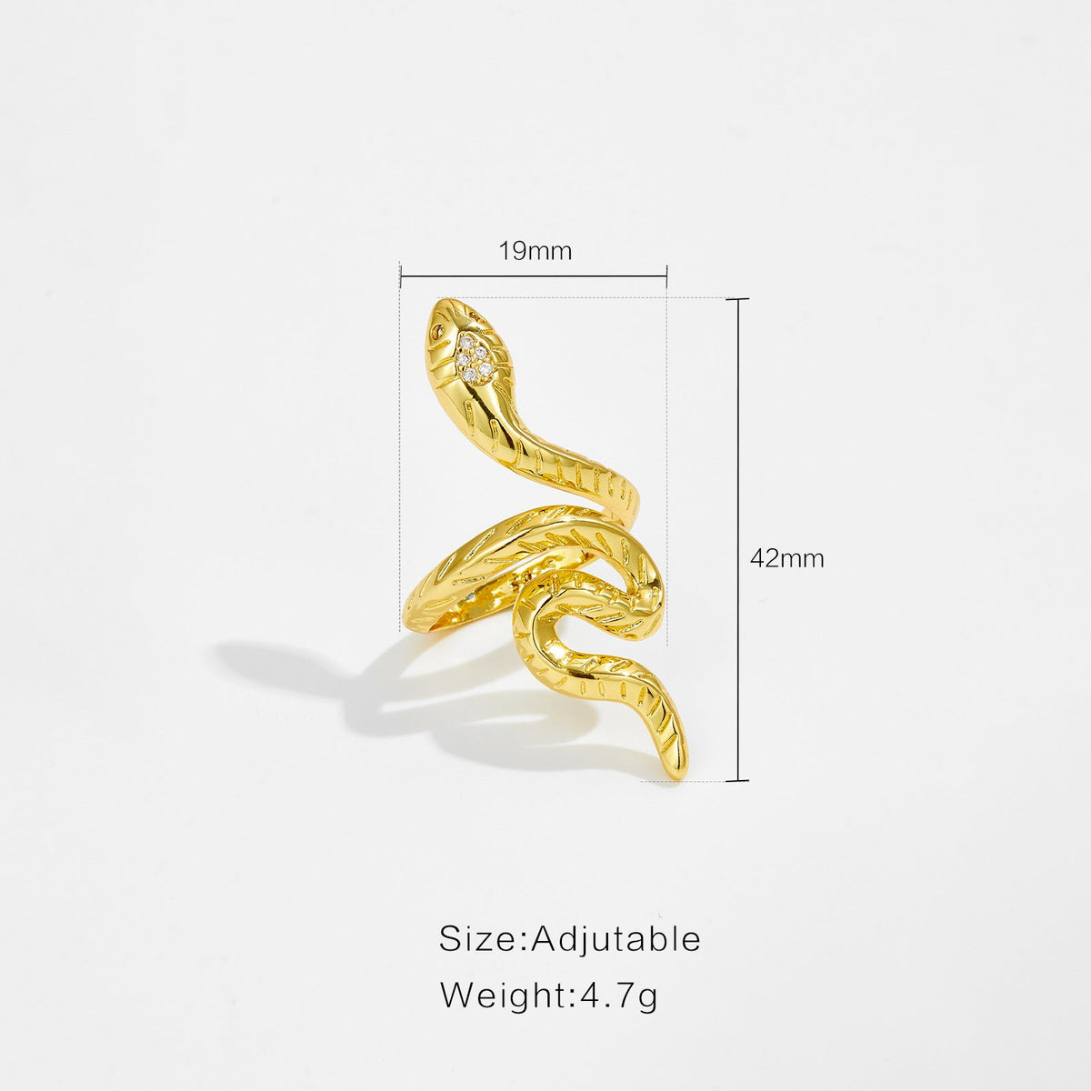 Snake Year Life Opening Adjustable Personality Ring