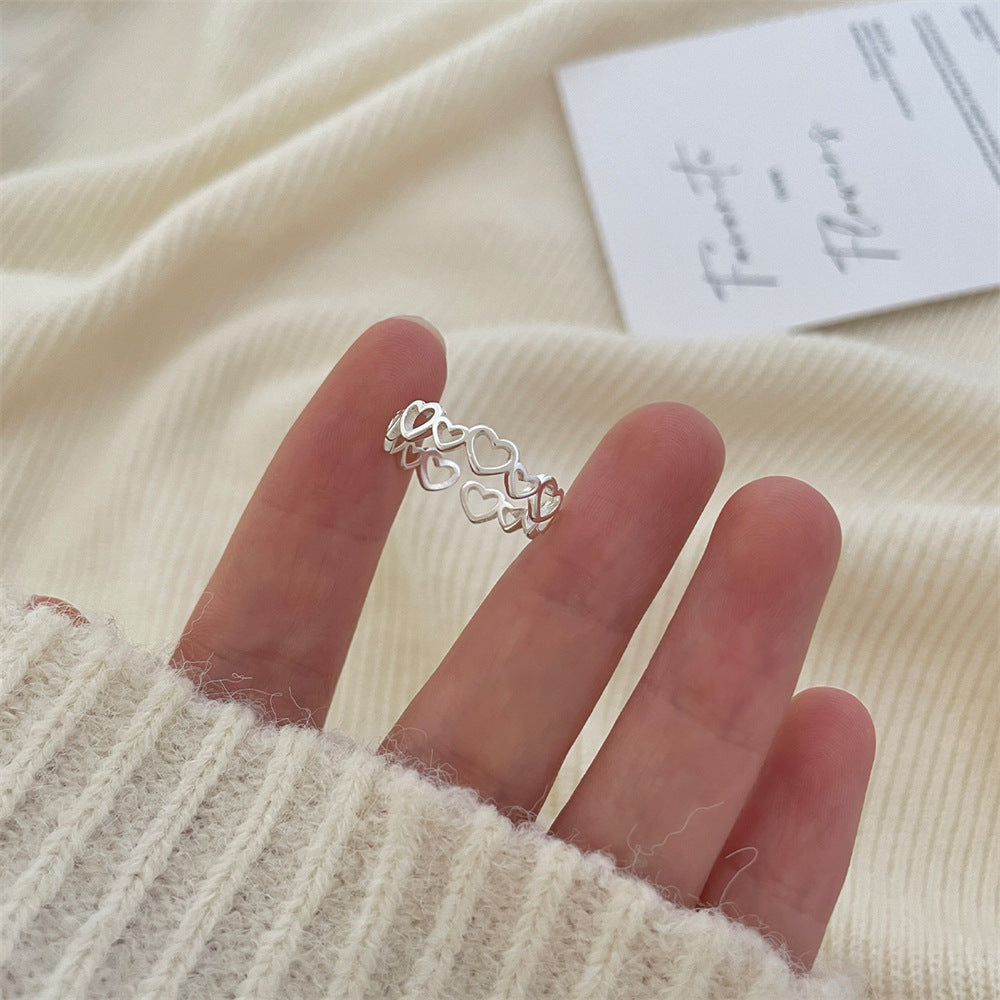 Women S925 Silver Vintage Ring, Minimalist Luxury Non-Tarnish Jewelr