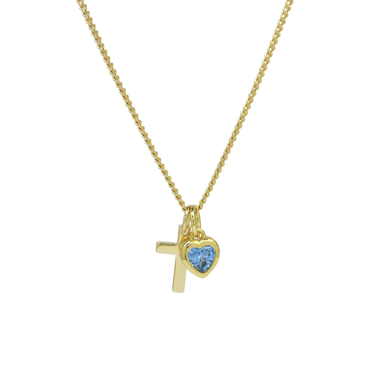 Heart-Shaped December Birthstone Pendant Necklace