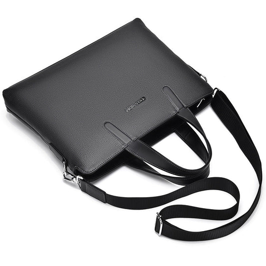 Large-capacity Crossbody Leather Briefcase