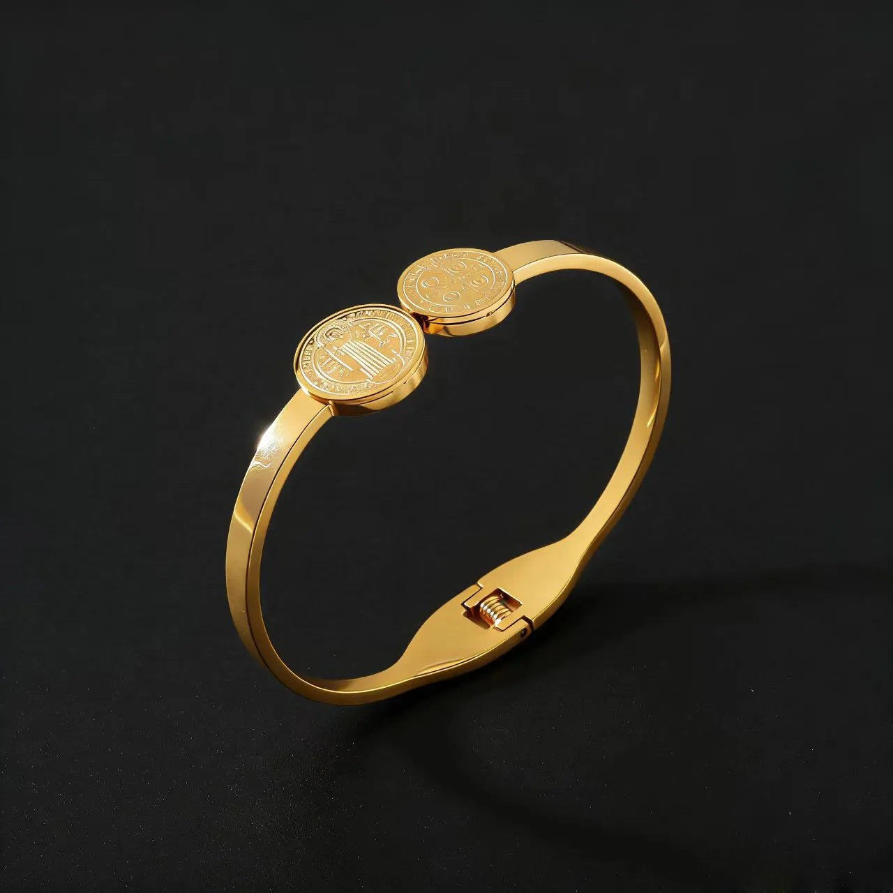 Stainless Steel Religious Priest Spring Bracelet
