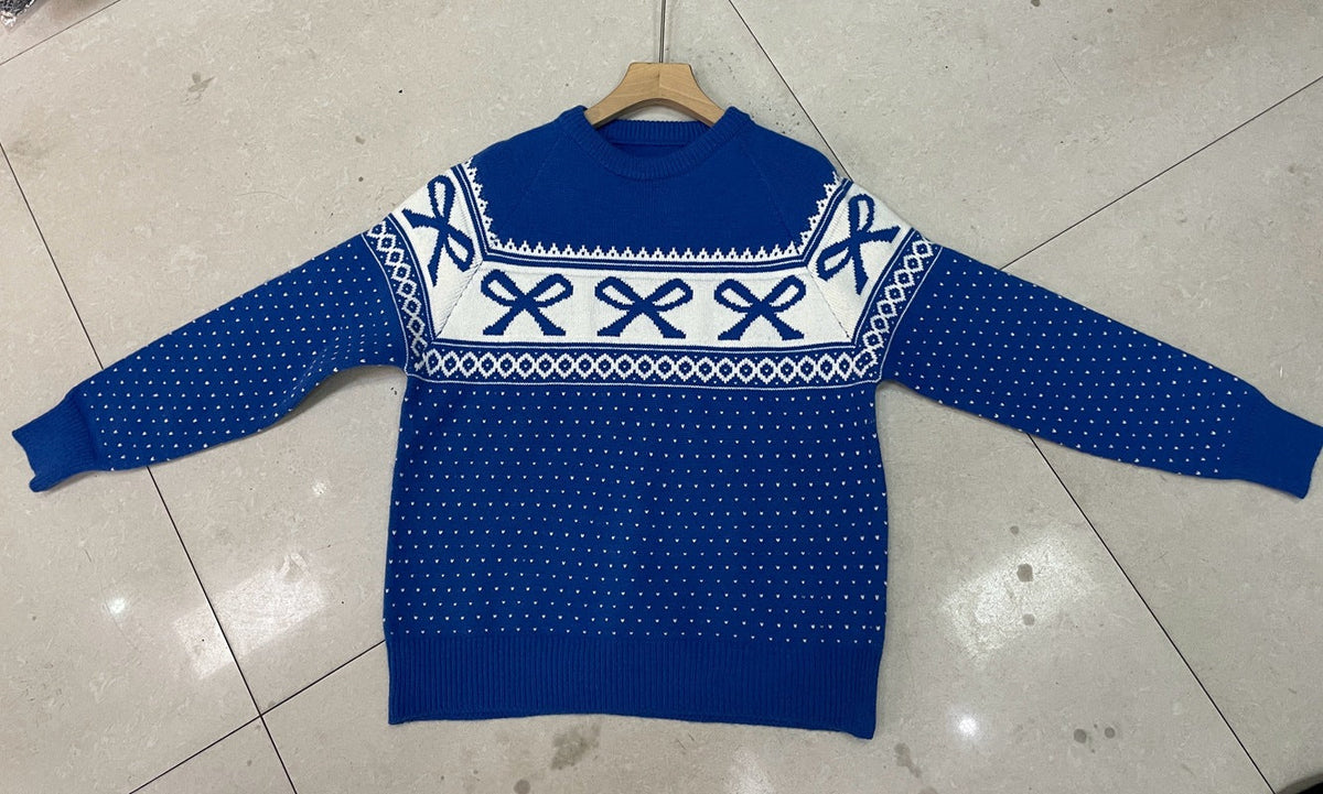 Cross-border AutumnWinter Women's Jacquard Knitted Sweater For Women