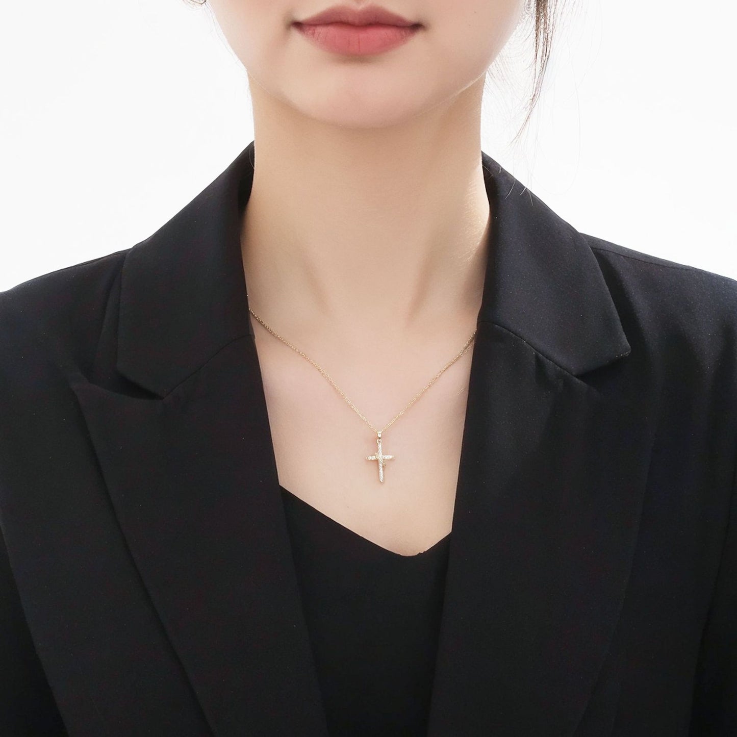 Simple Cross Pendant Necklace For Women