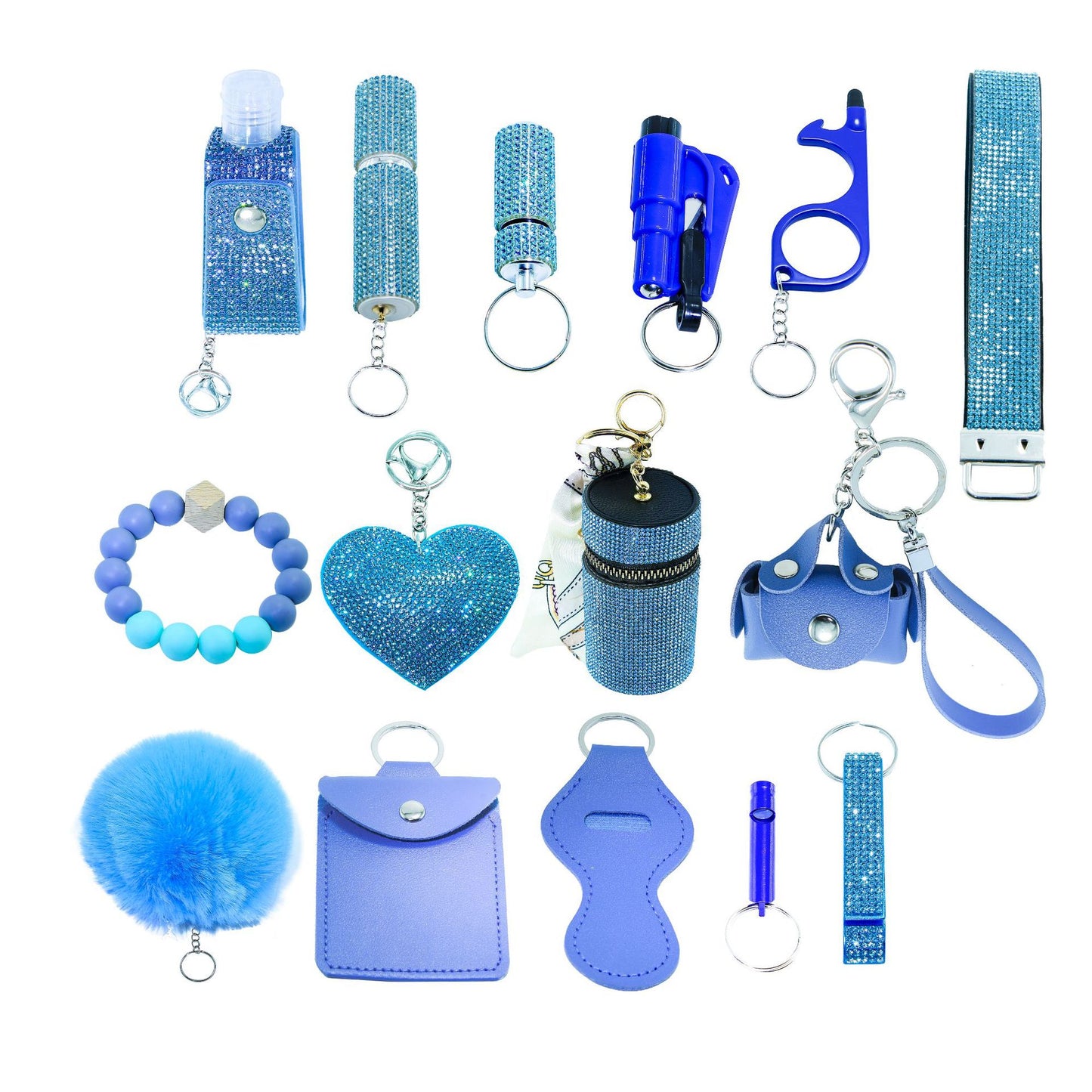 Portable Fifteen-Piece Keychain Set