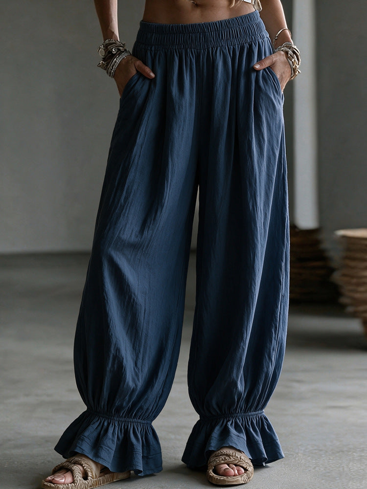 Women's Autumn Solid-Color Casual Pants
