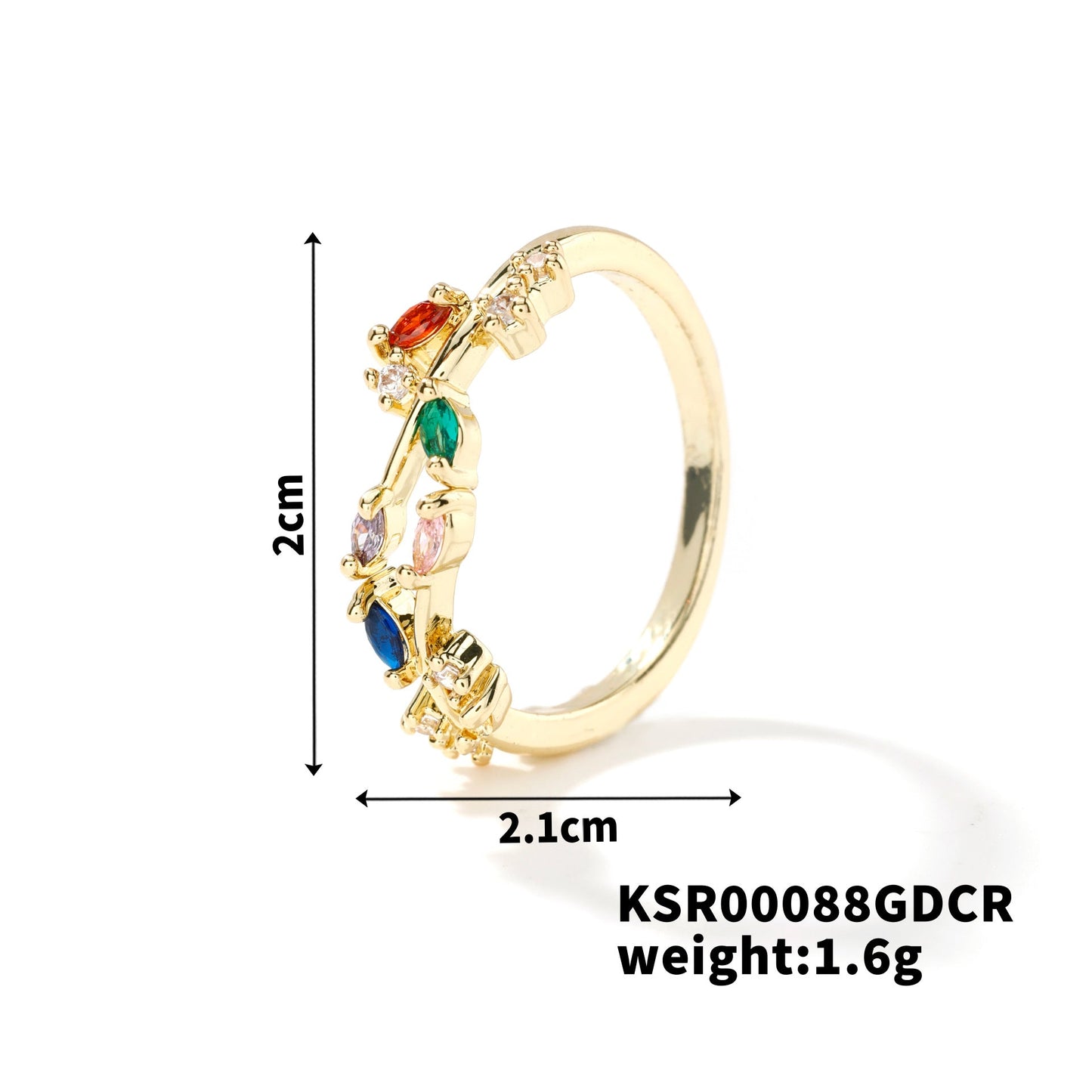 Womens Personality Leaf Ring