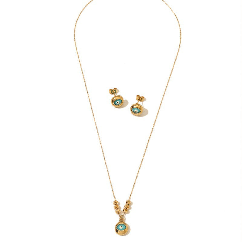 Turkish Evil Eye Pendant Jewelry Set