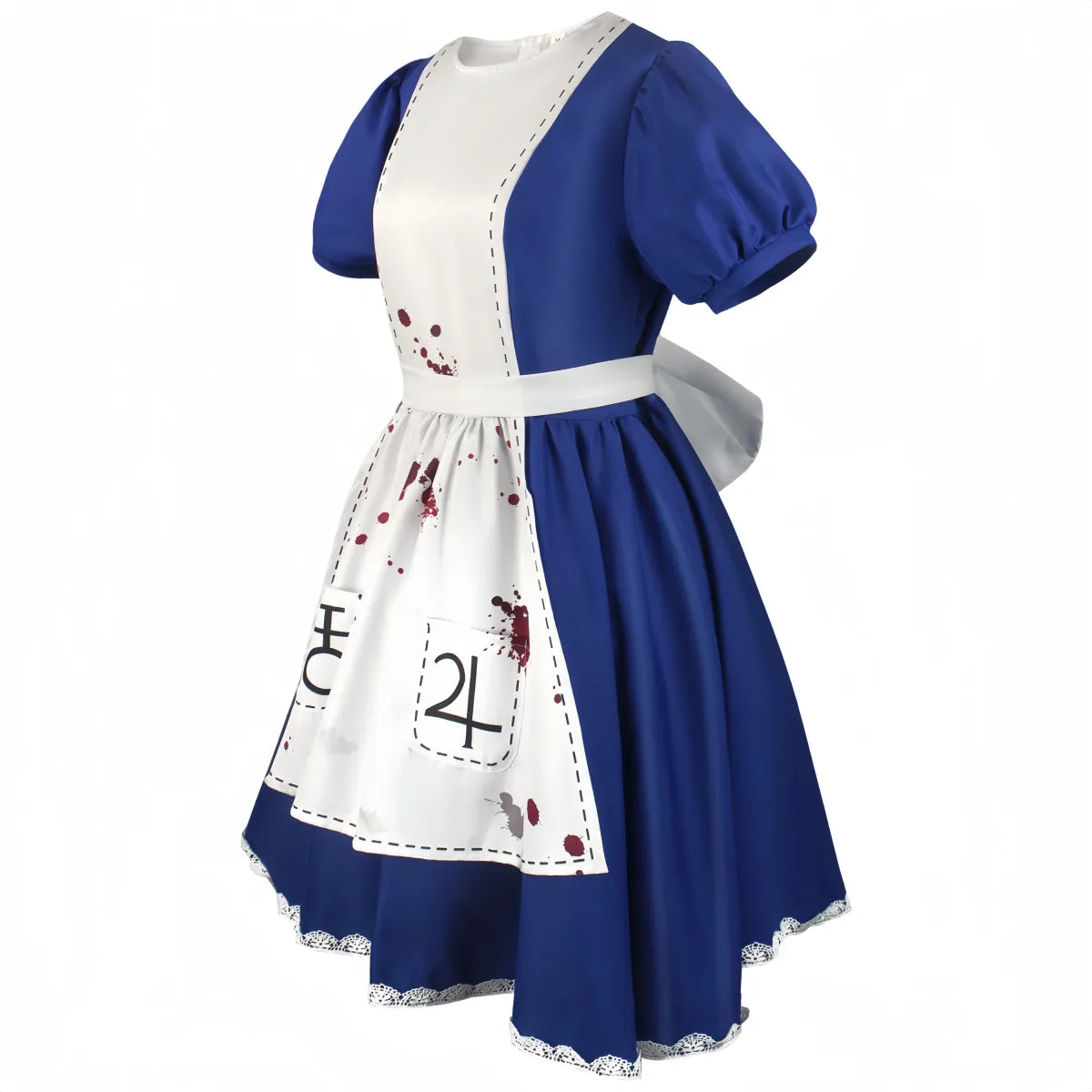 Madness Returns Alice Cosplay Costume Dress with Apron and Wig for Women