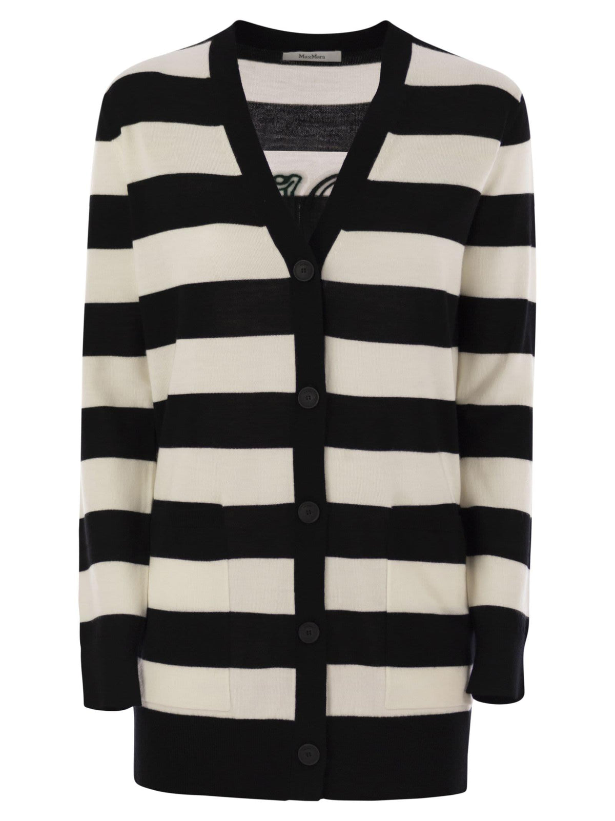Max Mara Women Max Mara Women Fiemme - Long Striped Wool Cardigan