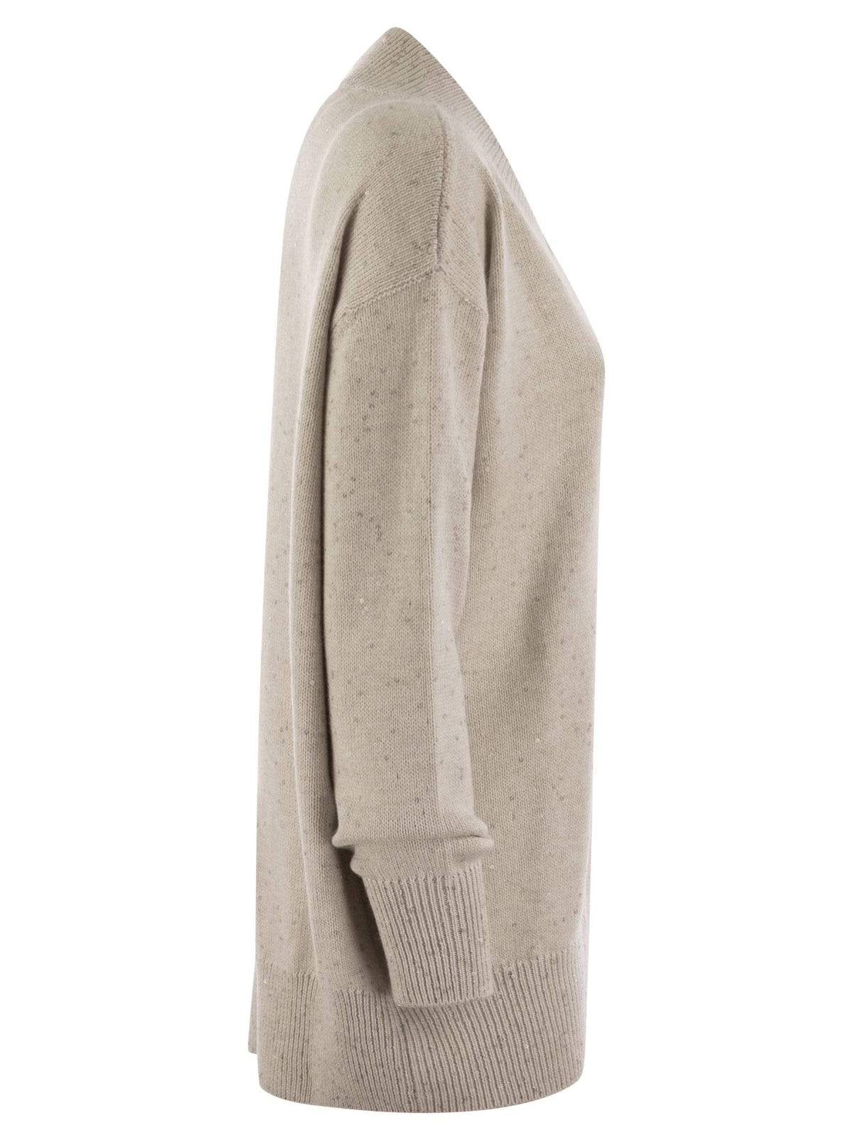 Brunello Cucinelli Women Brunello Cucinelli Women Cashmere And Silk Sweater With Micro Sequins