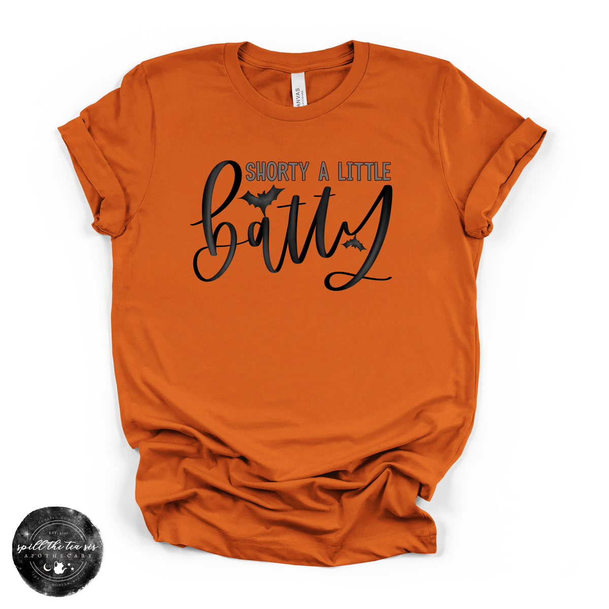 Shorty a Little Batty Tee | Cute Halloween Bat Graphic T-Shirt